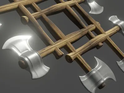 AXE wall accent 3d model 3D model