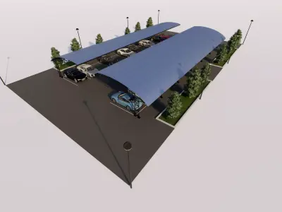 Roof Parking-Parking Lot  3D model purchase