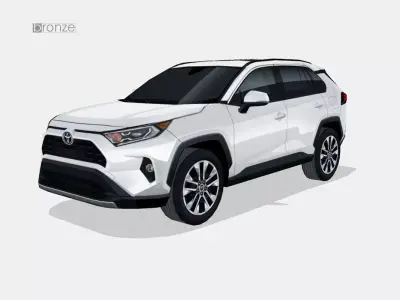 Toyota RAV4 2019 Low-poly 3D model