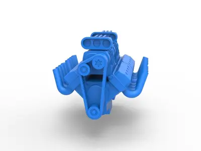 Engine 2 V8 Scale 1 to 25 3D print model
