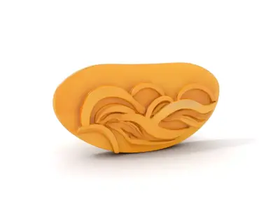 Wave Wood Decor model pack Low-poly 3D model