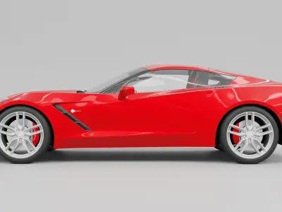  Chevrolet Corvette Low-poly 3D model