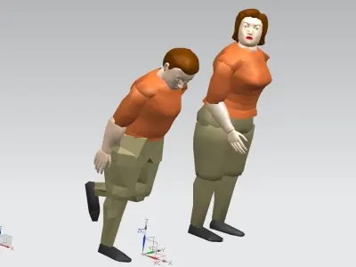 HumanBody two people Free 3D model