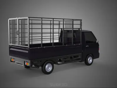 CAGE PICK UP FLAT DECK COLT DELICA L300 PICKUP TRUCK CARGO BED 3D model
