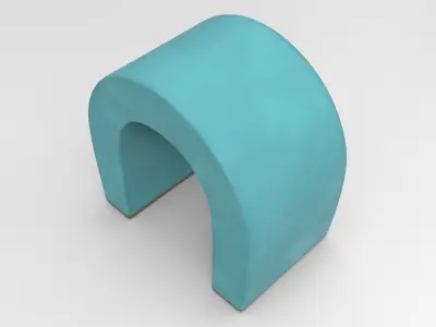 Kobu Kid Pouf Low-poly 3D model
