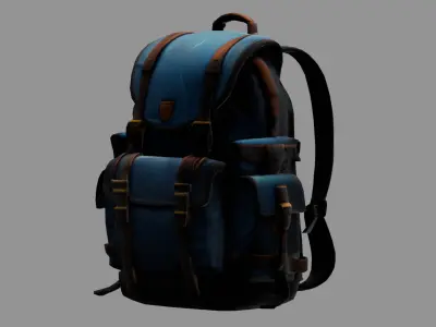 Stylized Backpack BP12 Low-poly 3D model
