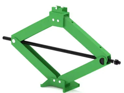 Green Car Jack  3D model