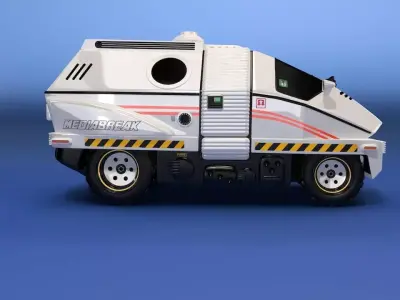 Mediabreak Futuristic Van 3D model