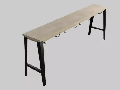 Bar Table-04 Low-poly 3D model