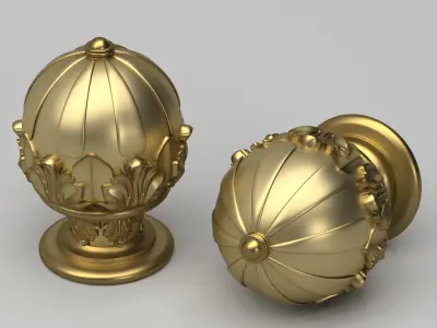 Carved Finial 3D model