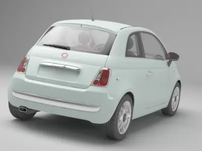 Fiat 500 High Detailed 3D Model  3D model