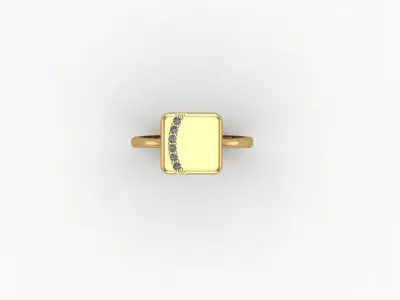 gold ring pint jewelry model 3d stl 3D print model 4