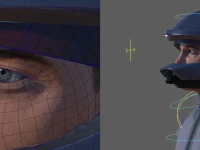 Airwolf Pilot Male Low-poly 3D model