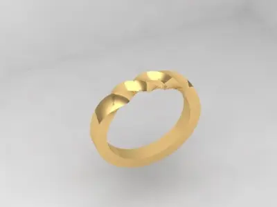 Twisted Ring  3D print model