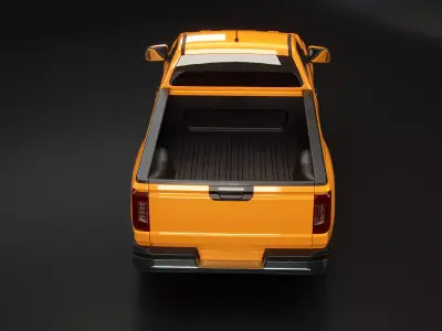 Generic Modern Pickup Truck Short Cab Low-poly 3D model