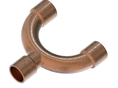 Premium Copper Pipe Fitting 3D print model