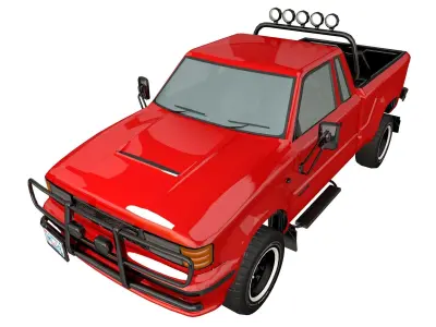1985 Toyota Japanese Pickup SR5 4x4 BTTF Marty McFly 3D model