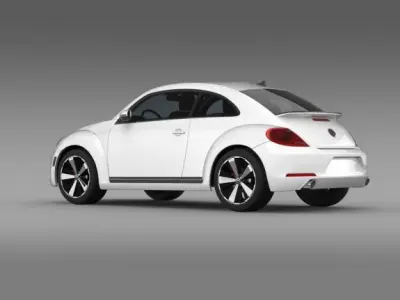 VW Beetle Turbo Black 2012 3D model
