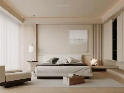 Modern luxury bedroom 44 3D model