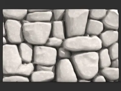 Weathered Stone Facade Geometry 3D print model