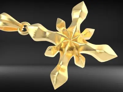 Starburst Pendant 3D print model
