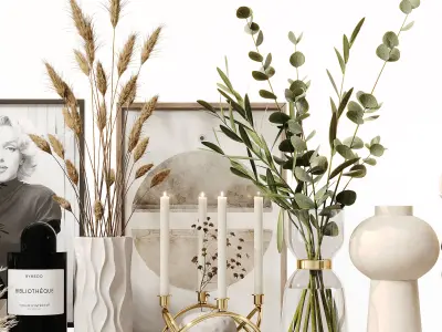 Decorative Set 248 Low-poly 3D model