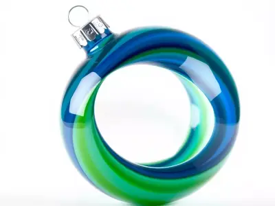 Glass Ornament Multicolor Swirl HQ PBR Textures Set Texture