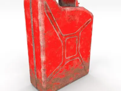Jerry Can Low Poly Weathered 2 PBR Low-poly 3D model