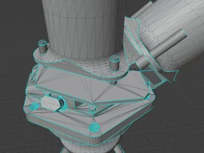 R-4D Rocket engine 3D model