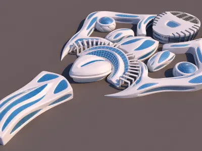 0006 - Organic Building Pro-01 3D model