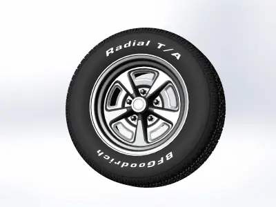 Wheels Pontiac Rallye II for your scale model 3D print model