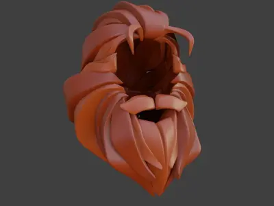 Polygon Hair Beard n Mustache 3D model