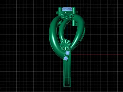 Rings for Women Womens Rings Stone Ring Ready STL 3DM Models  3D print model 25