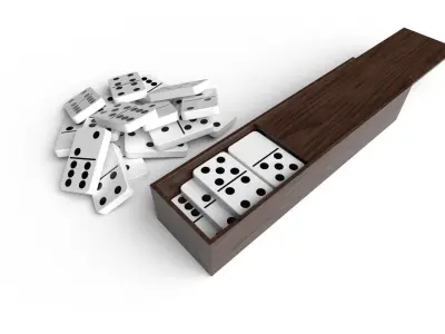 Domino Set M03 Low-poly 3D model