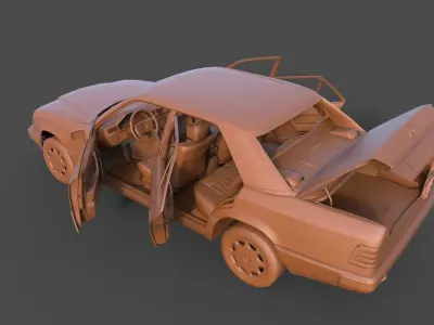 Mercedes-Benz W124 3D print model