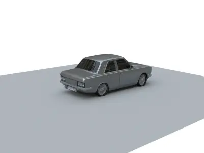 Classical iranian car Low-poly 3D model