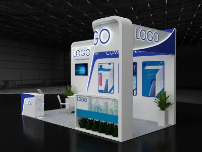 exhibition stand 6x3m 3D print model