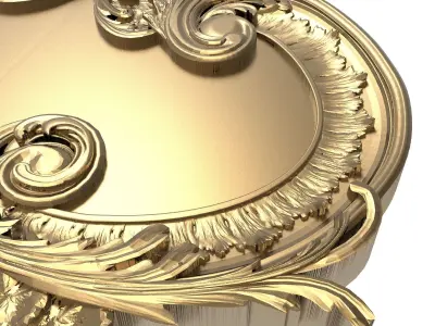carved frame 3D model 7
