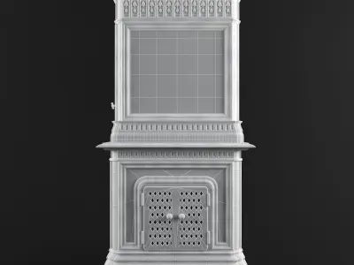 Majolica stove 3D model