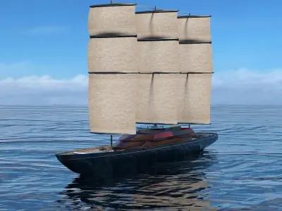 Sail ship 3D model