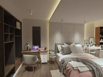 Versatile and Functional 3D Bedroom Design 3D model