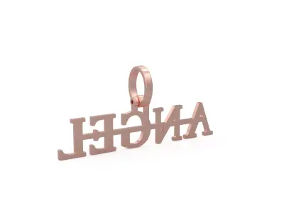 Model 1142 Angel Name Pendant Stripe Diamond 3D print model