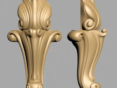 Carved Legs 3D Model Collection