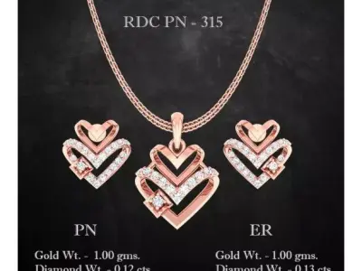 Pendant Earrings combo - 315 3D print model