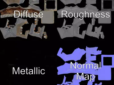 Traditional Pagoda Architecture model pack Low-poly 3D model