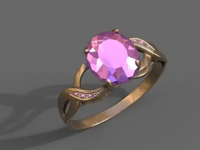 High-Quality 3D Ring Model Low-poly 3D model 26