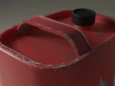 Lowpoly jerrycan game ready canister Low-poly 3D model