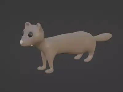 Stylize Mink Low-poly 3D model