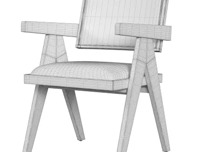 Douglas genuine leather chair 3D model