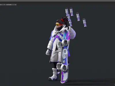 Extreme sports-snowboarding 3D model